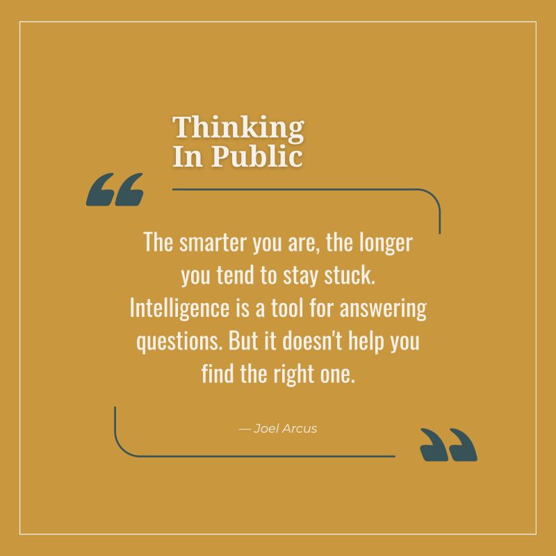 The smarter you are, the longer you tend to stay stuck.